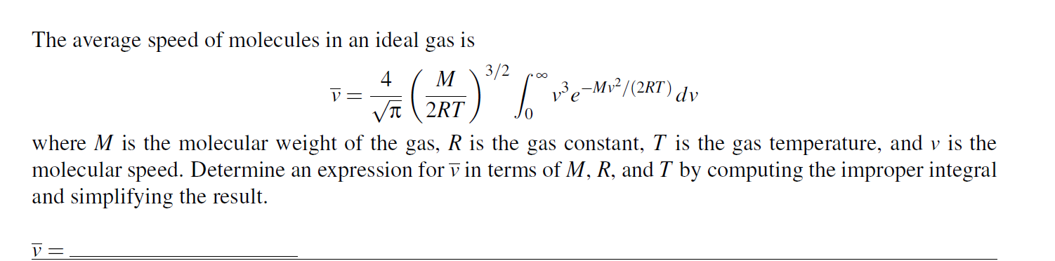 Solved The Average Speed Of Molecules In An Ideal Gas Is 