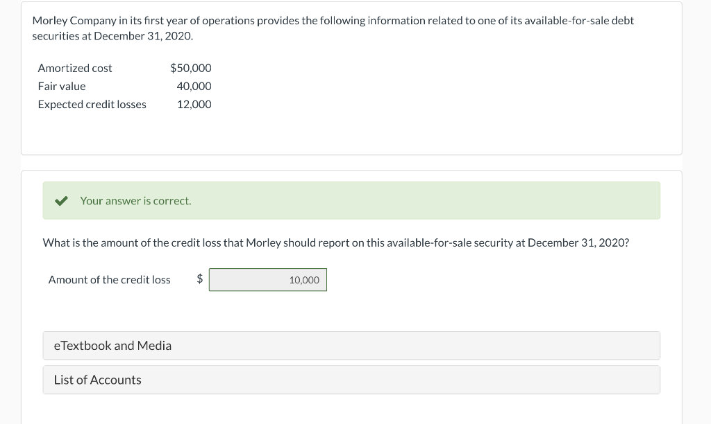 Solved Morley Company in its first year of operations