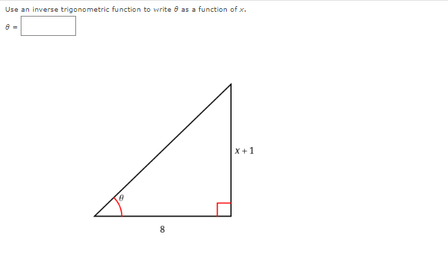 Solved Use an inverse trigonometric function to write θ as a | Chegg.com