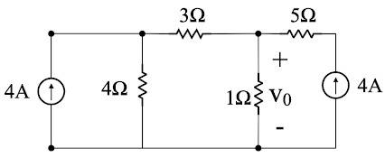 [solved]: Find The Voltage V0 On The 1 Ohm Resistor Using