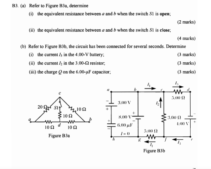 Solved B3. (a) Refer To Figure B3a, Determine (i) The | Chegg.com