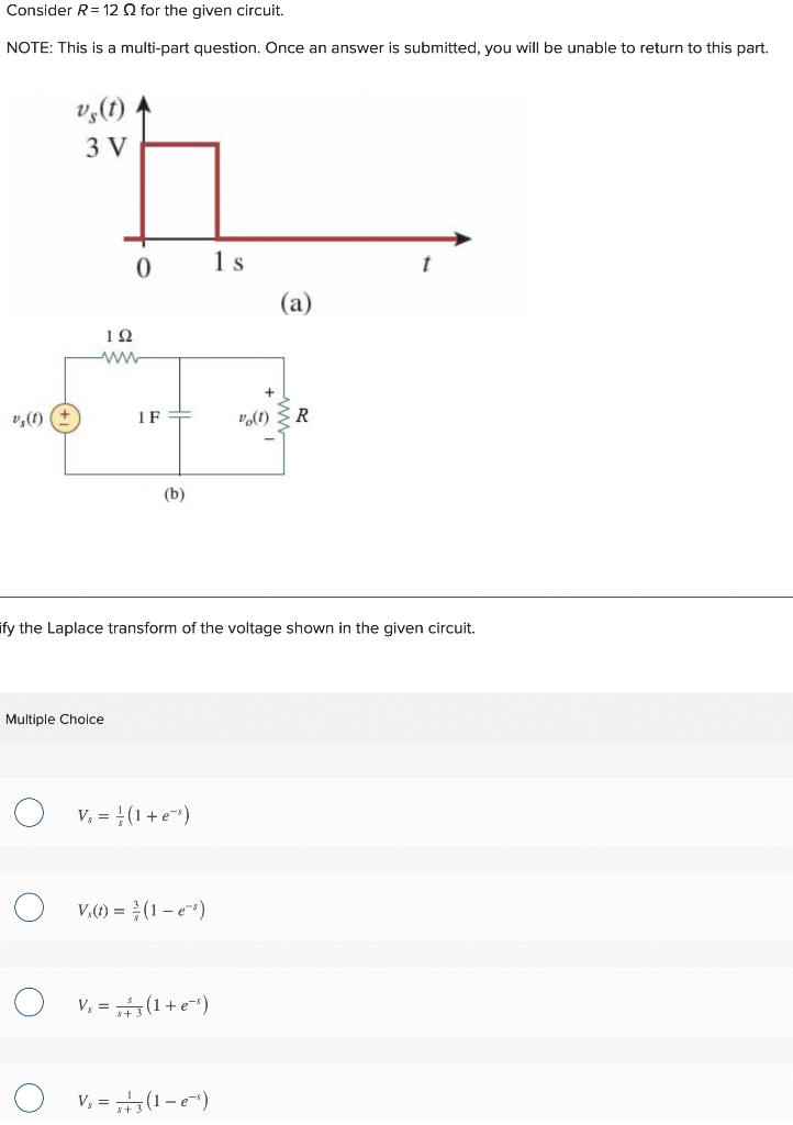 Solved Consider R = 12 Q2 for the given circuit. NOTE: This | Chegg.com