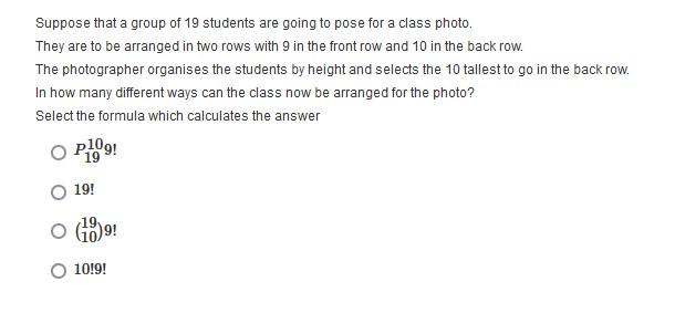 Solved Suppose that a group of 19 students are going to pose