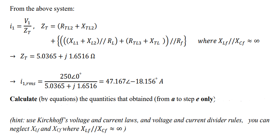 Solved c. a voltage and current at the load side (at point | Chegg.com
