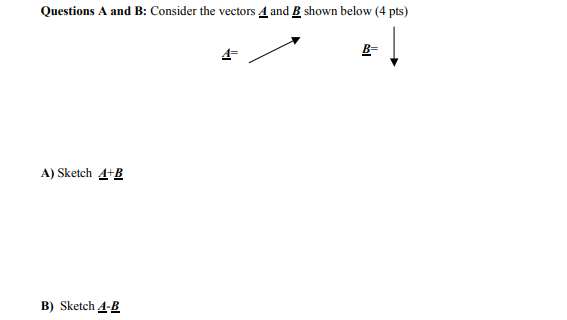 Solved Questions A And B: Consider The Vectors A And B Shown | Chegg.com