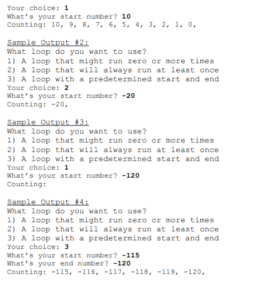 Solved Assignment4A: Do you know your loops? We've learned | Chegg.com