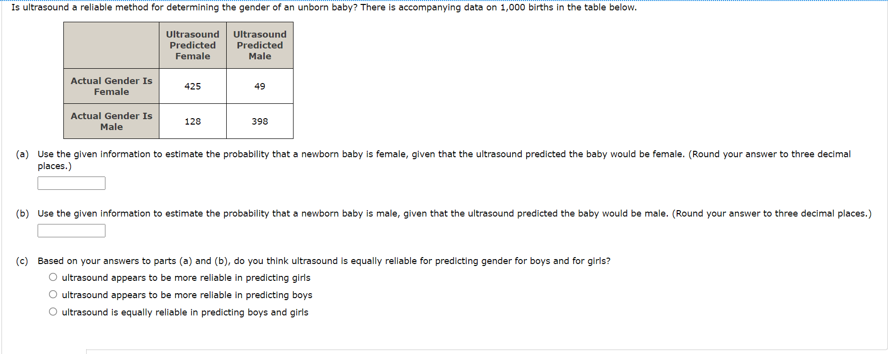 Solved Is ultrasound a reliable method for determining the | Chegg.com