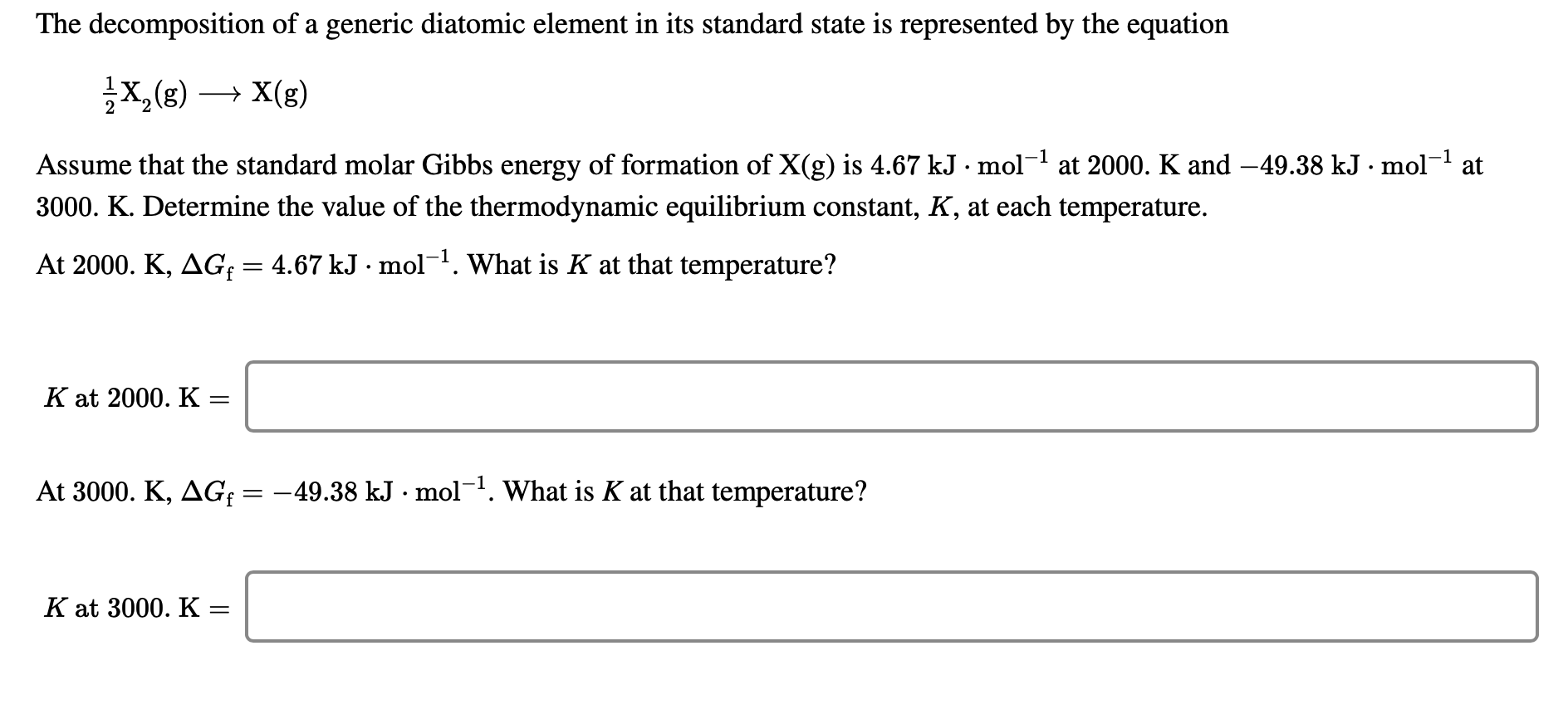 Solved The Decomposition Of A Generic Diatomic Element In Chegg Com