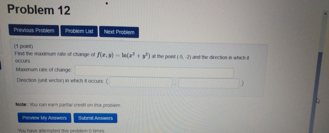 Solved Problem 12 Previous Problem Problem List Next Problem | Chegg.com