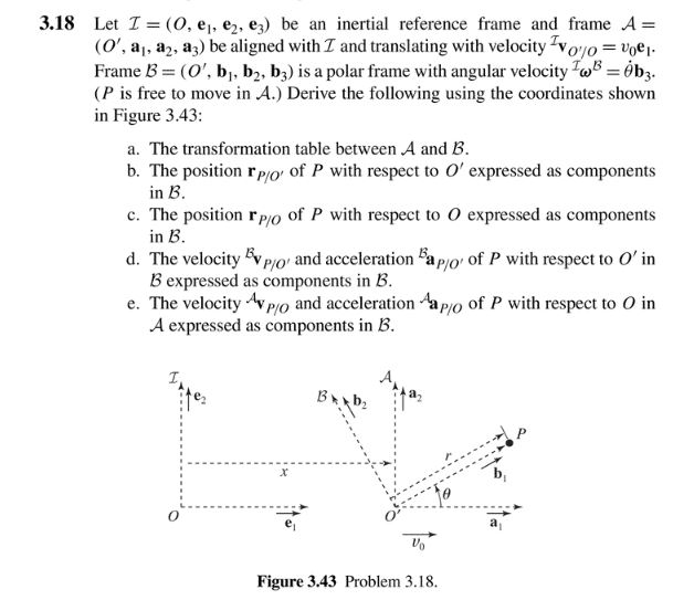 Solved 18 Let I=(O,e1,e2,e3) Be An Inertial Reference Frame | Chegg.com