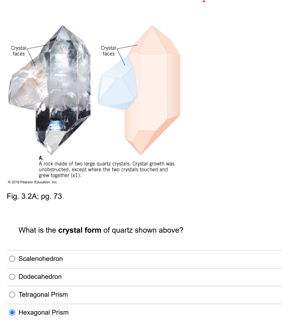 Solved Crystal faces Crystal faces A. A rock made of two