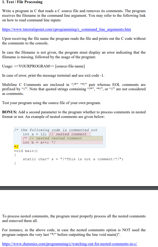 how to write c code to read file types