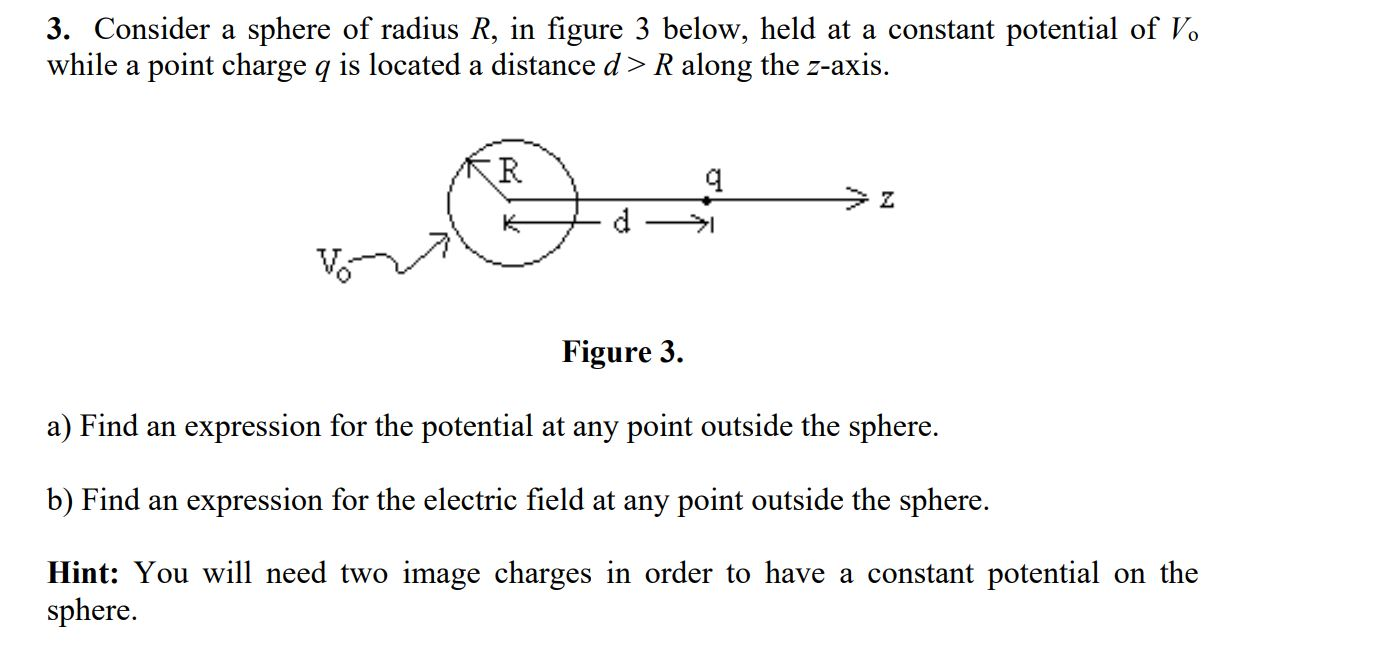 Solved 3. Consider a sphere of radius R, in figure 3 below, | Chegg.com