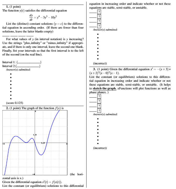 Solved Applied differential equation problems. I need all | Chegg.com