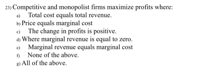 Solved Economic profit is the difference between a) total | Chegg.com