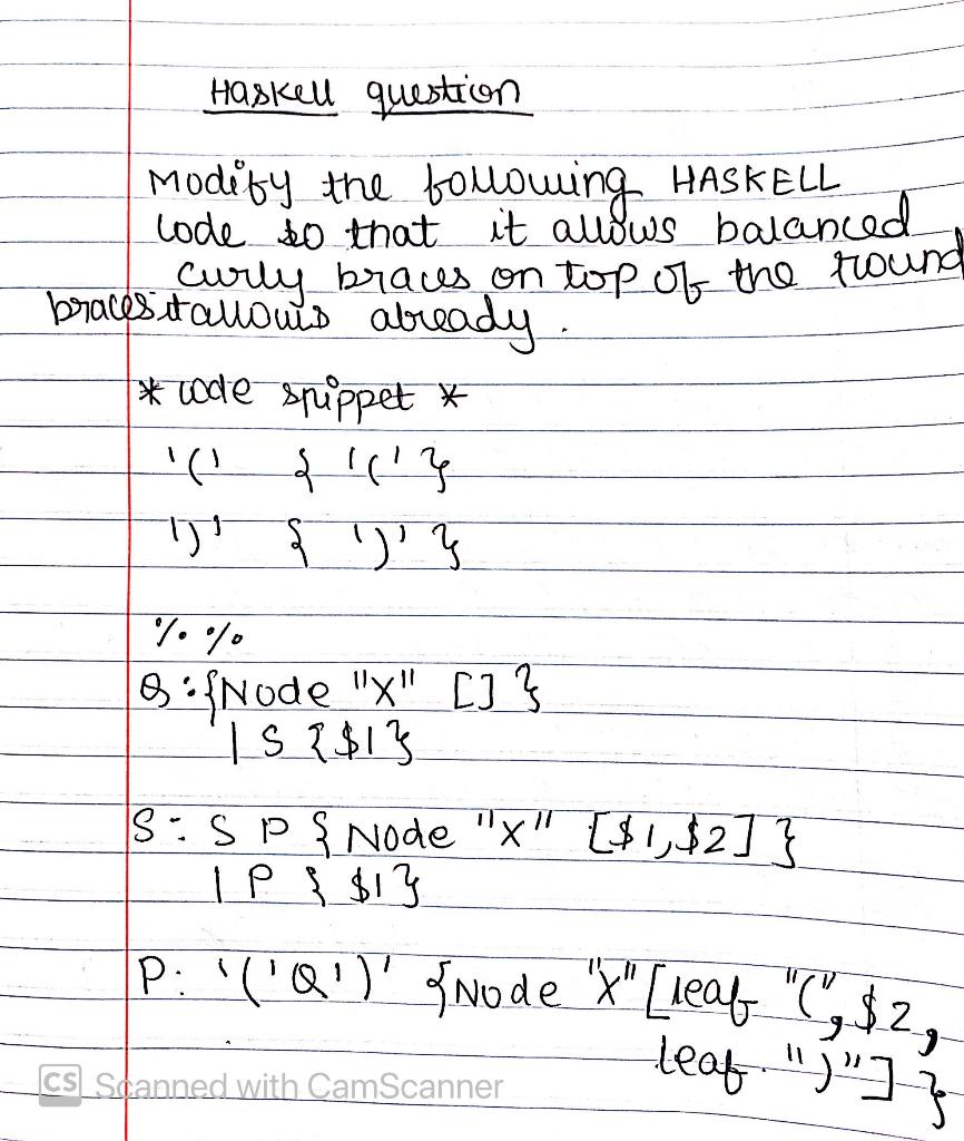 Solved Haskell Question Modify The Following HASKELL Lode So | Chegg.com