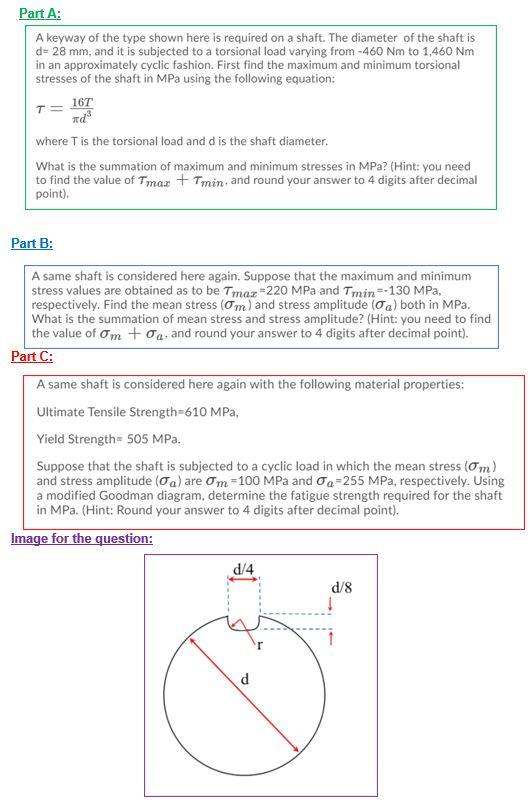 Solved One Question. I've Split It Into Three Sections To | Chegg.com