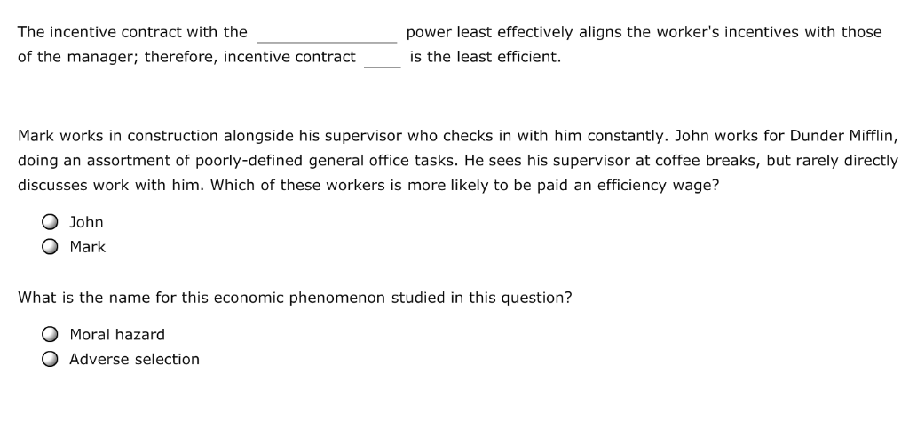 Solved The manager is trying to decide how to structure the | Chegg.com