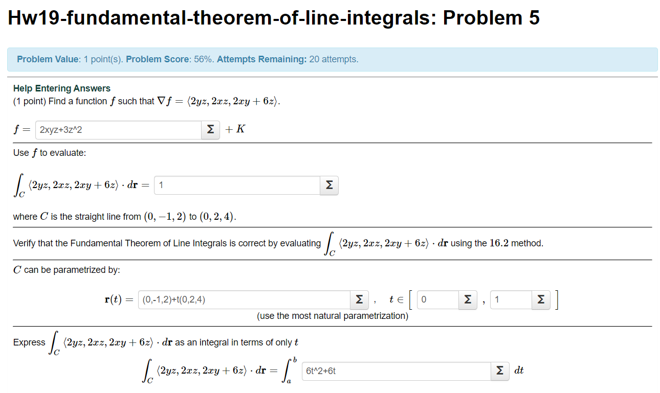 Solved Help Entering Answers (1 point) Find a function f | Chegg.com