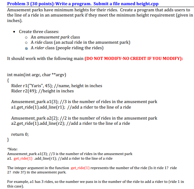 Solved Problem 3 (30 points)-Write a program. Submit a file | Chegg.com