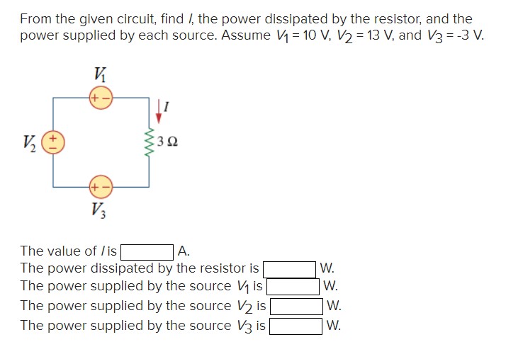 Solved From The Given Circuit, Find L, The Power Dissipated | Chegg.com