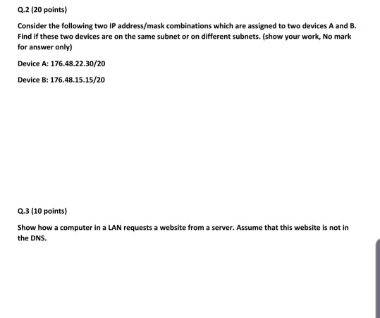 Solved Q.2 (20 points) Consider the following two IP | Chegg.com