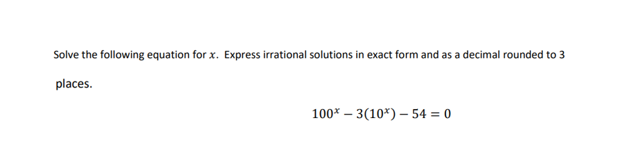 Solved Solve the following equation for X. Express | Chegg.com