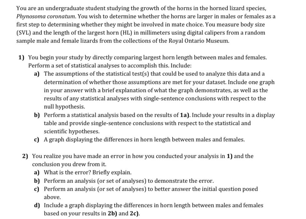 Solved You are an undergraduate student studying the growth | Chegg.com