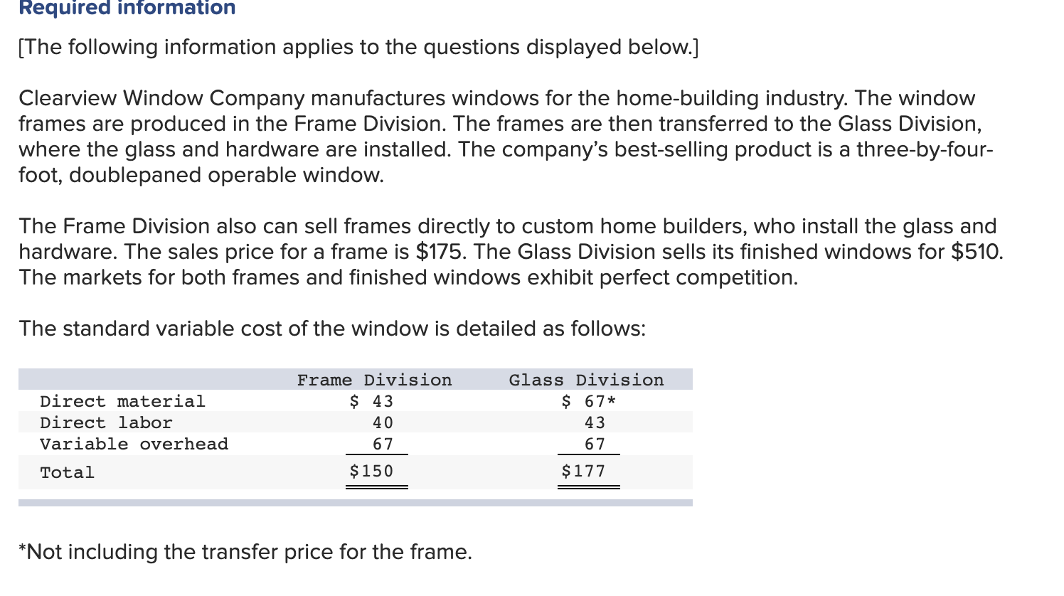 Solved Required information [The following information