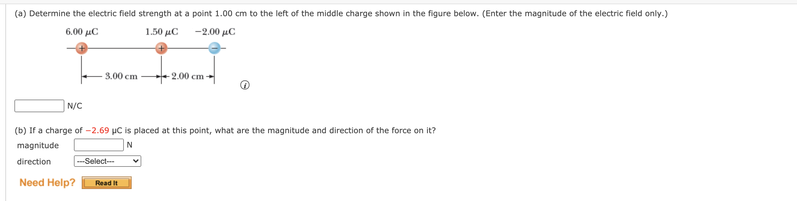 Solved (a) Determine the electric field strength at a point | Chegg.com