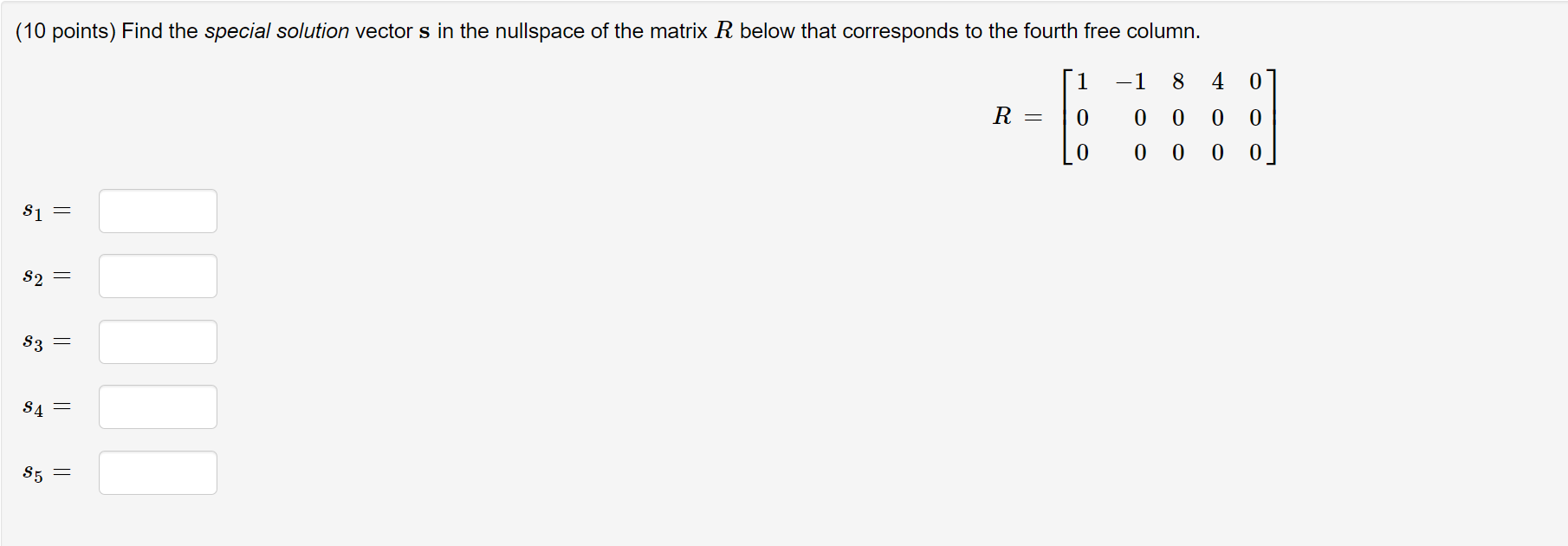 Solved s1= s2= s3= s4= s5=