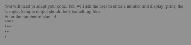 Solved You will need to adapt your code. You will ask the | Chegg.com