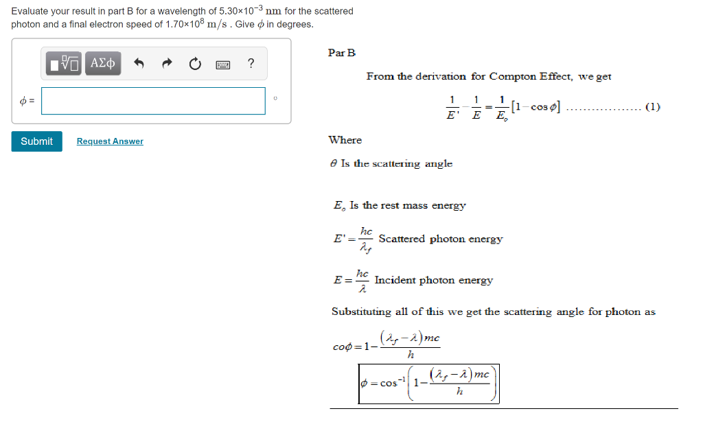 Solved Evaluate your result in part B for a wavelength of | Chegg.com