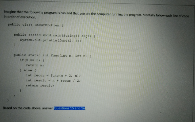 Solved Imagine that the following program is run and that | Chegg.com