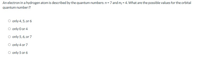 Solved An electron in a hydrogen atom is described by the | Chegg.com