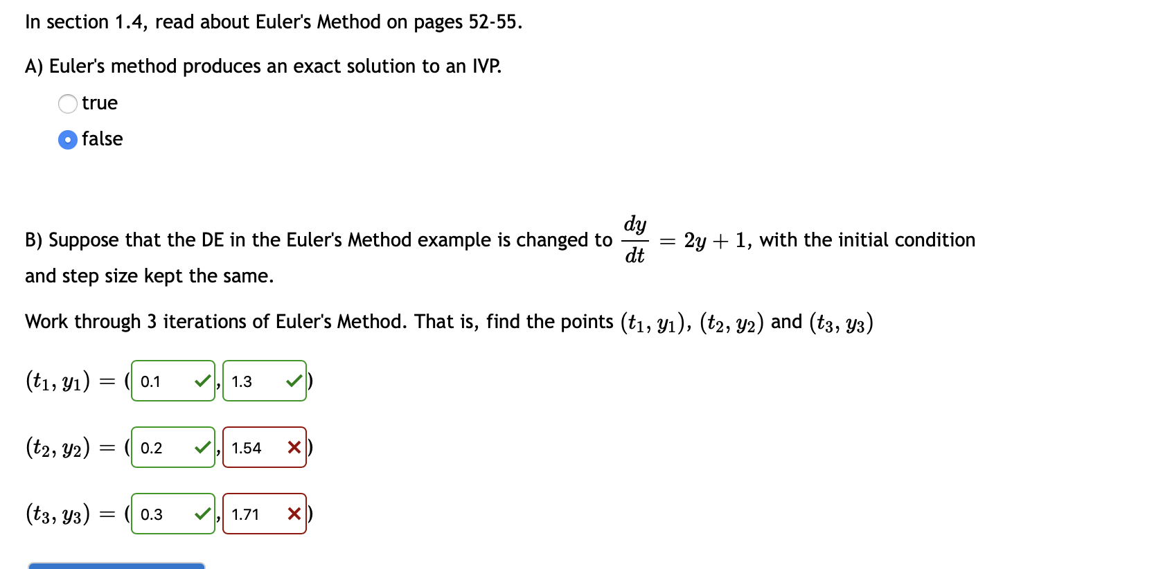 Solved In section 1.4, read about Euler's Method on pages | Chegg.com
