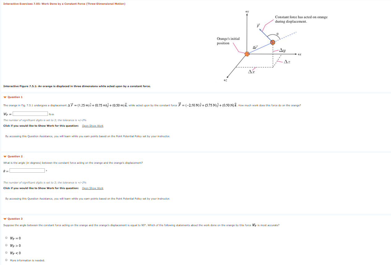 Solved Interactive Exercises 7.05: Work Done by a Constant | Chegg.com