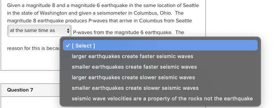 Magnitude 8 earthquake location