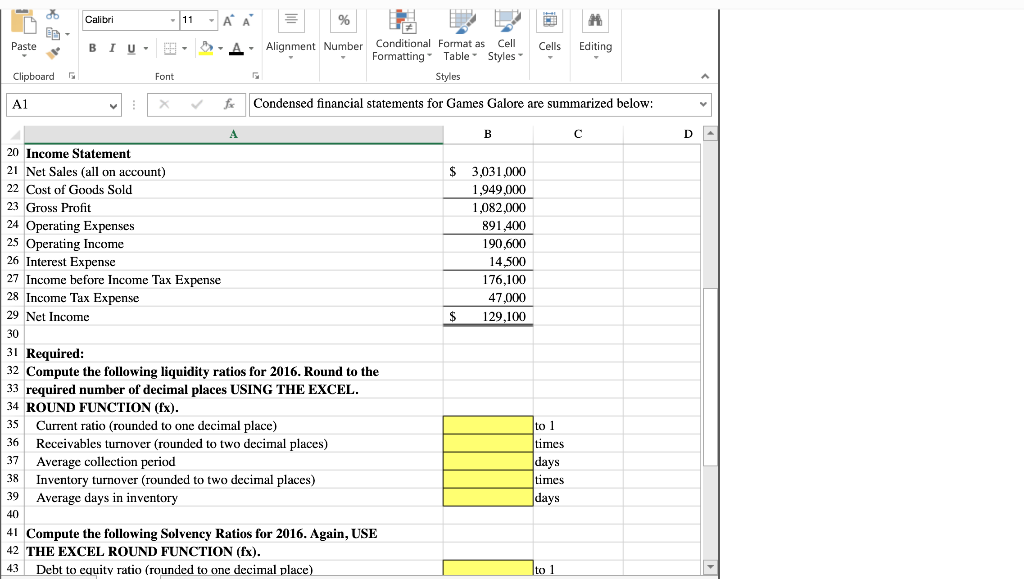 Solved 1. Use ratios to analyze a company's liquidity, | Chegg.com