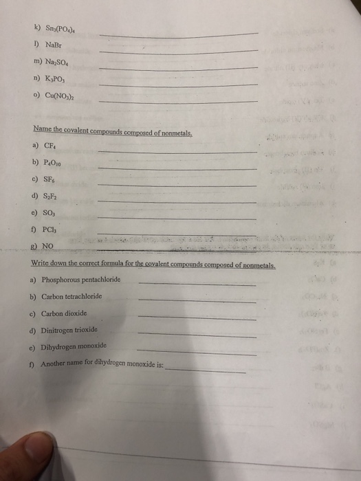 Solved a) Silver Selenide b) Tin (IV) hydroxide c) Potassium