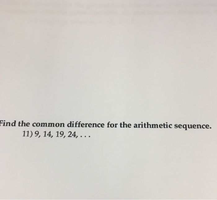 find the common difference of the arithmetic sequence 20 22 24