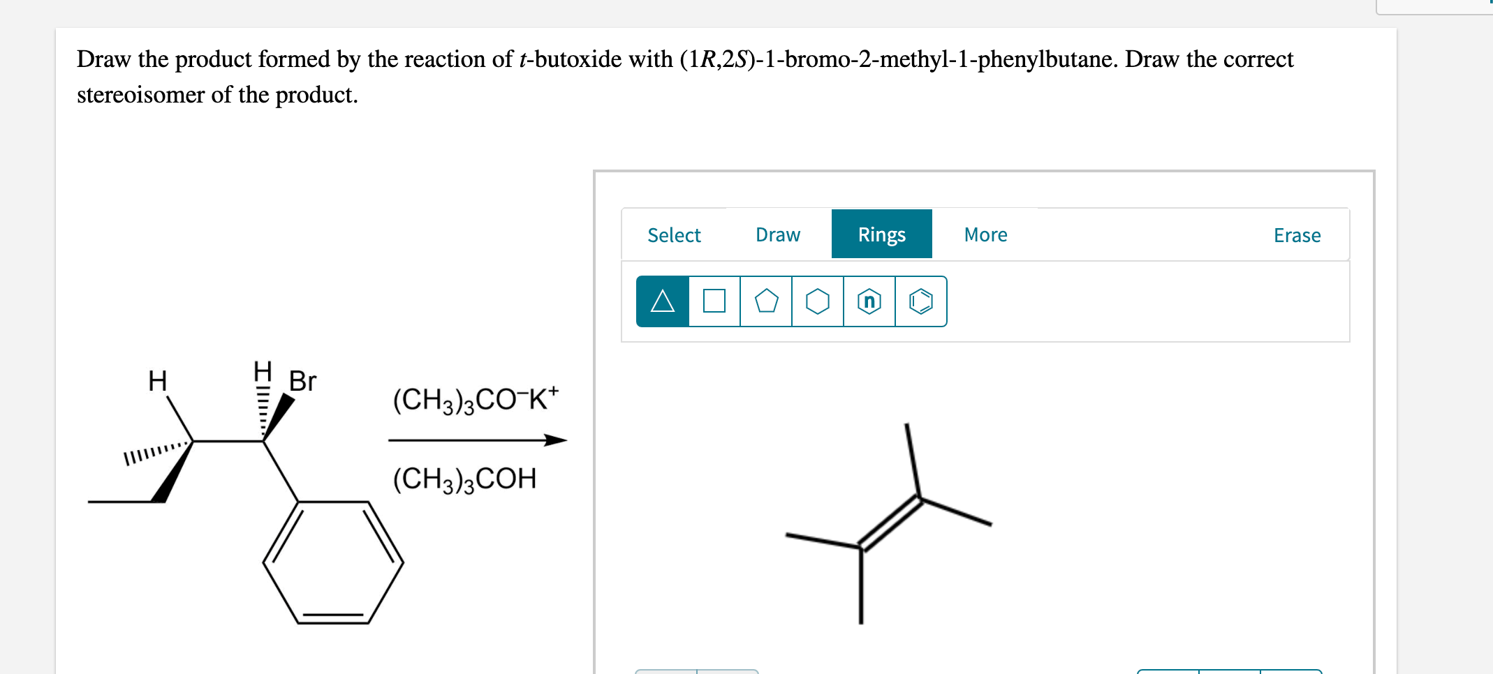 Solved Draw the product formed by the reaction of tbutoxide