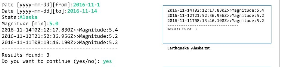 Date [yyyy-mm-dd][from] : 2016-11-1 Date [yyyy-mm-dd][to]: 2016-11-14 State:Alaska Magnitude [min]:5.0 2016-11-14T02:12:17.83