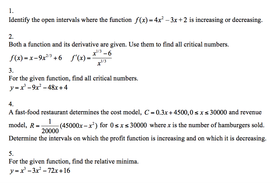 Open Interval Example Problem Solved Identify the open intervals where the function | Chegg.com