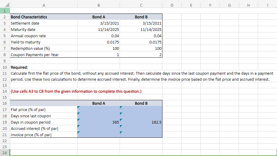 Solved Required:Calculate first the flat price of the bond, | Chegg.com