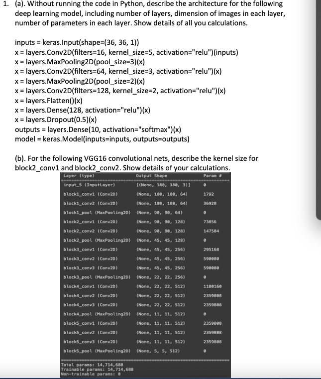 Solved 1. (a). Without running the code in Python, describe | Chegg.com