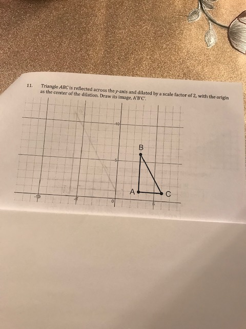 Solved 11 Triangle ABC Is Reflected Across The Y-axis And | Chegg.com