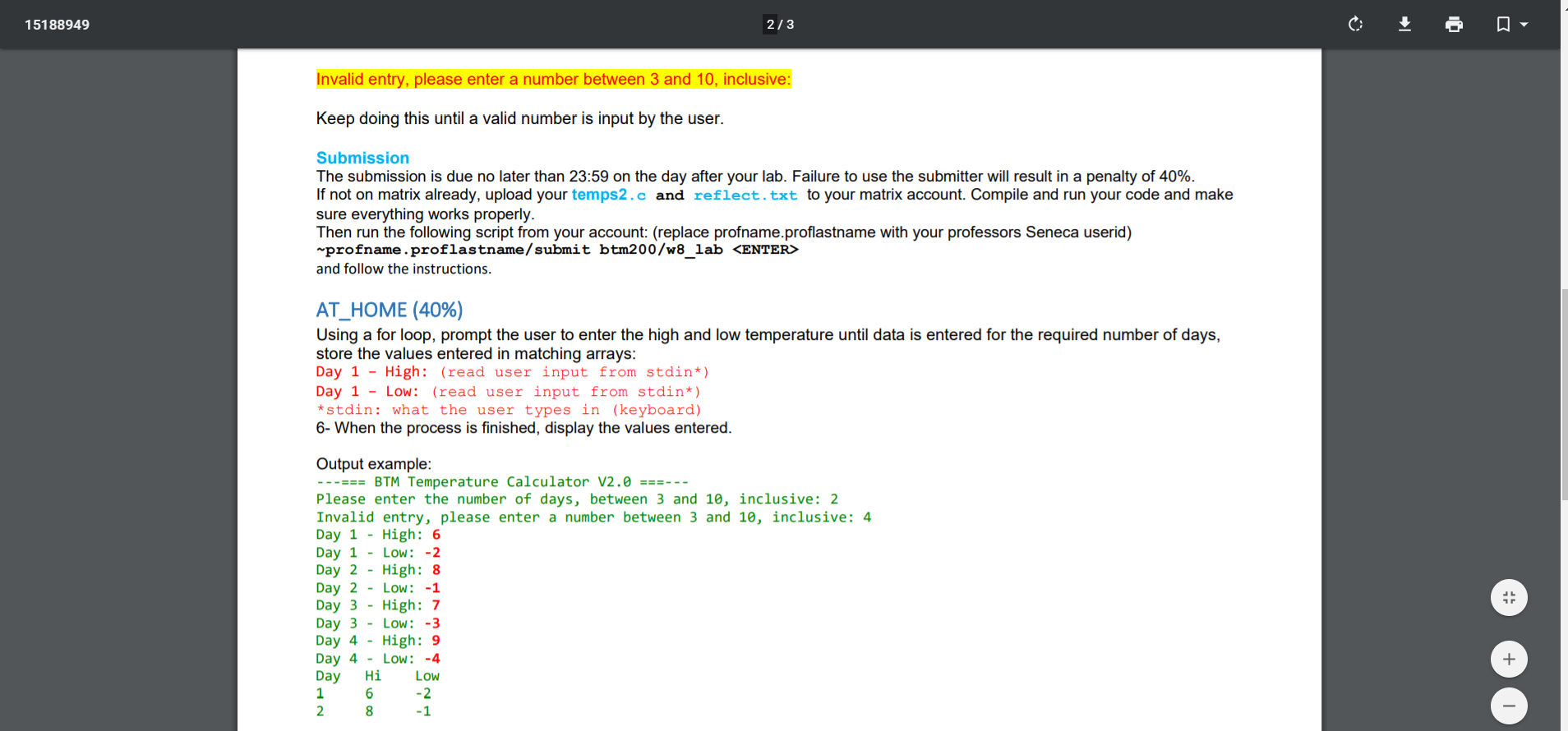 Solved Arrays Workshop 8 In this workshop, you will code a | Chegg.com