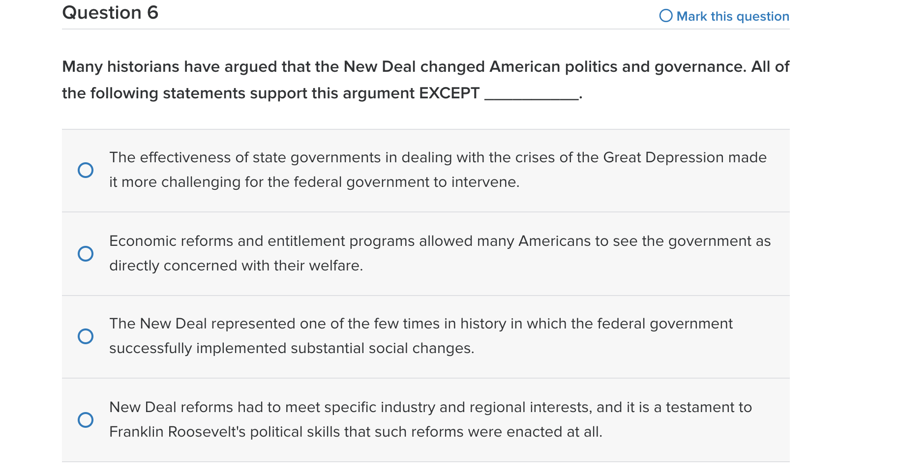 Solved Question 6 O Mark this question Many historians have