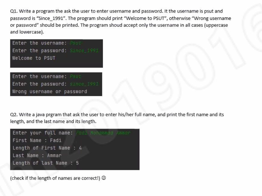 Solved Q1. Write a program the ask the user to enter | Chegg.com